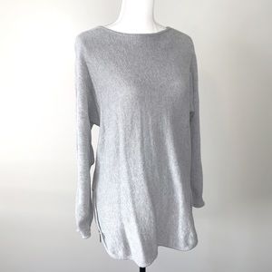 MICHAEL KORS ZIPPER SIDE SWEATER SIZE MEDIUM GREY